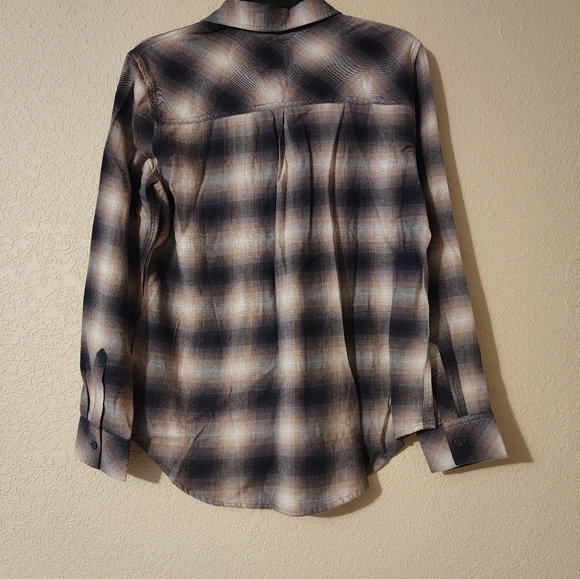 Rails Milo Latte Black Shadow Button-Front Shirt - Picture 7 of 9